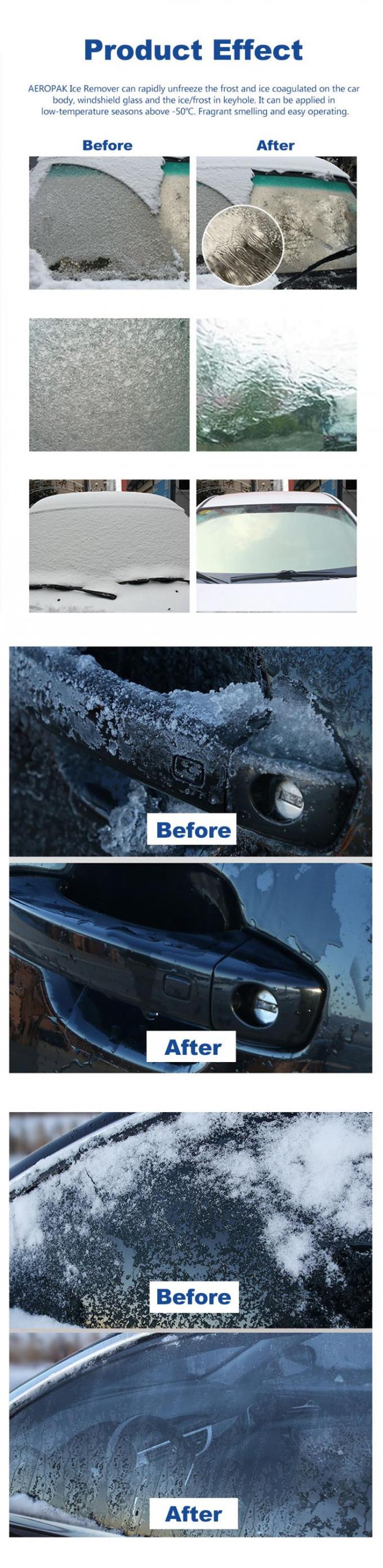 Aeropak 500ml 윈드스크린 아이스 리무버 스프레이 12.3oz 카 케어 스프레이 0