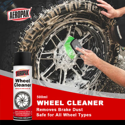 AEROPAK 500ml Wheel Tire Cleaner Liquid Brake Cleaning Spray Multi-Use for Car Care Quickly Clean Dry Unscented 3-Year