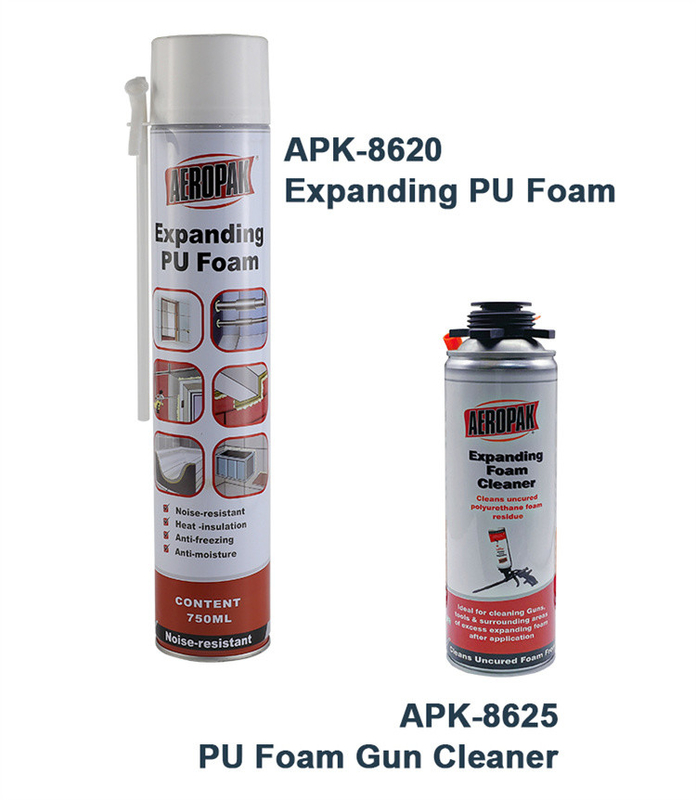 750ml Polyurethane Spray Foam Insulation Fire Proof Expanding