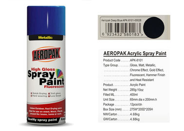 품질 AEROPAK 브랜드 에어로졸은 자동차용 MSDS 딥 블루 색상으로 페인트를 분무할 수 있습니다. 공장